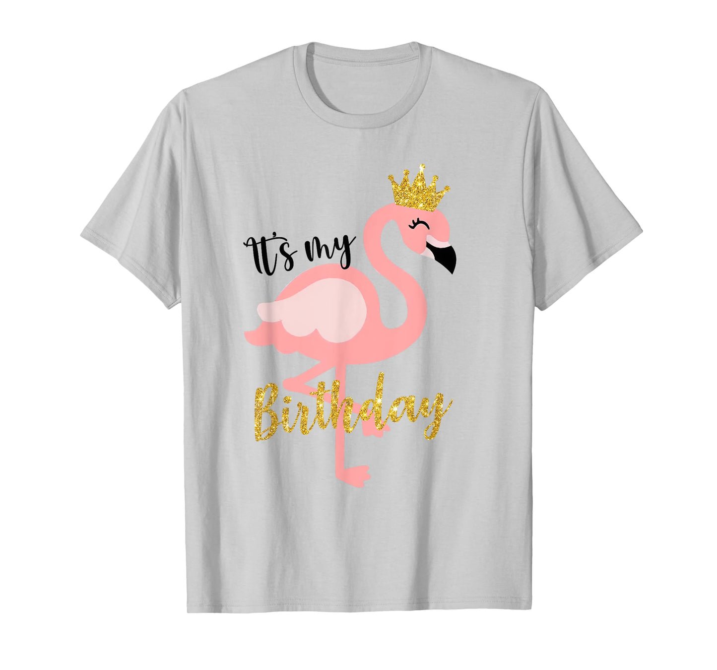 It's My The Birthday Princess Shirt Flamingo Girls Kids T-Shirt