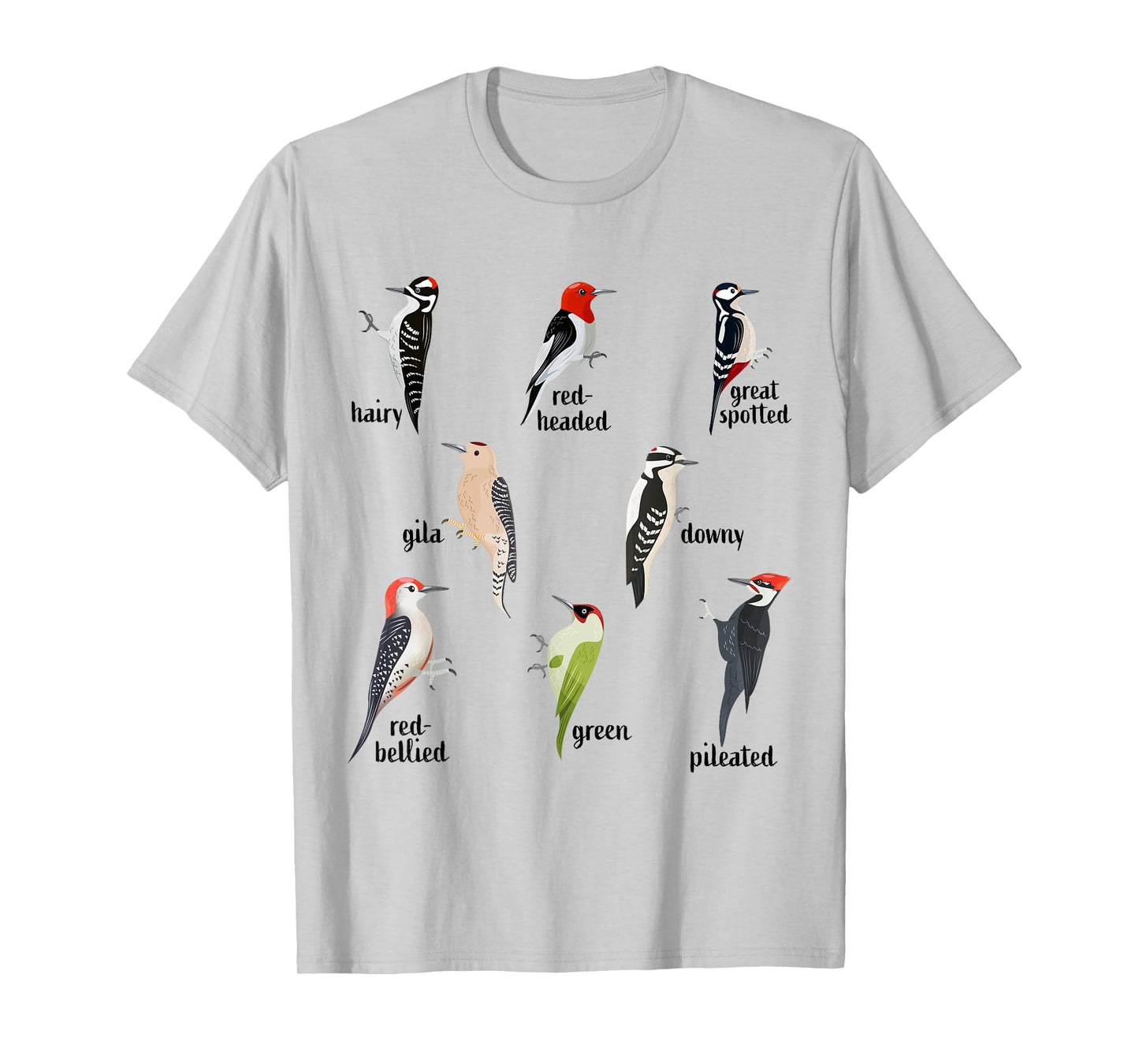 Types of Woodpecker Bird watching Wildlife T-Shirt