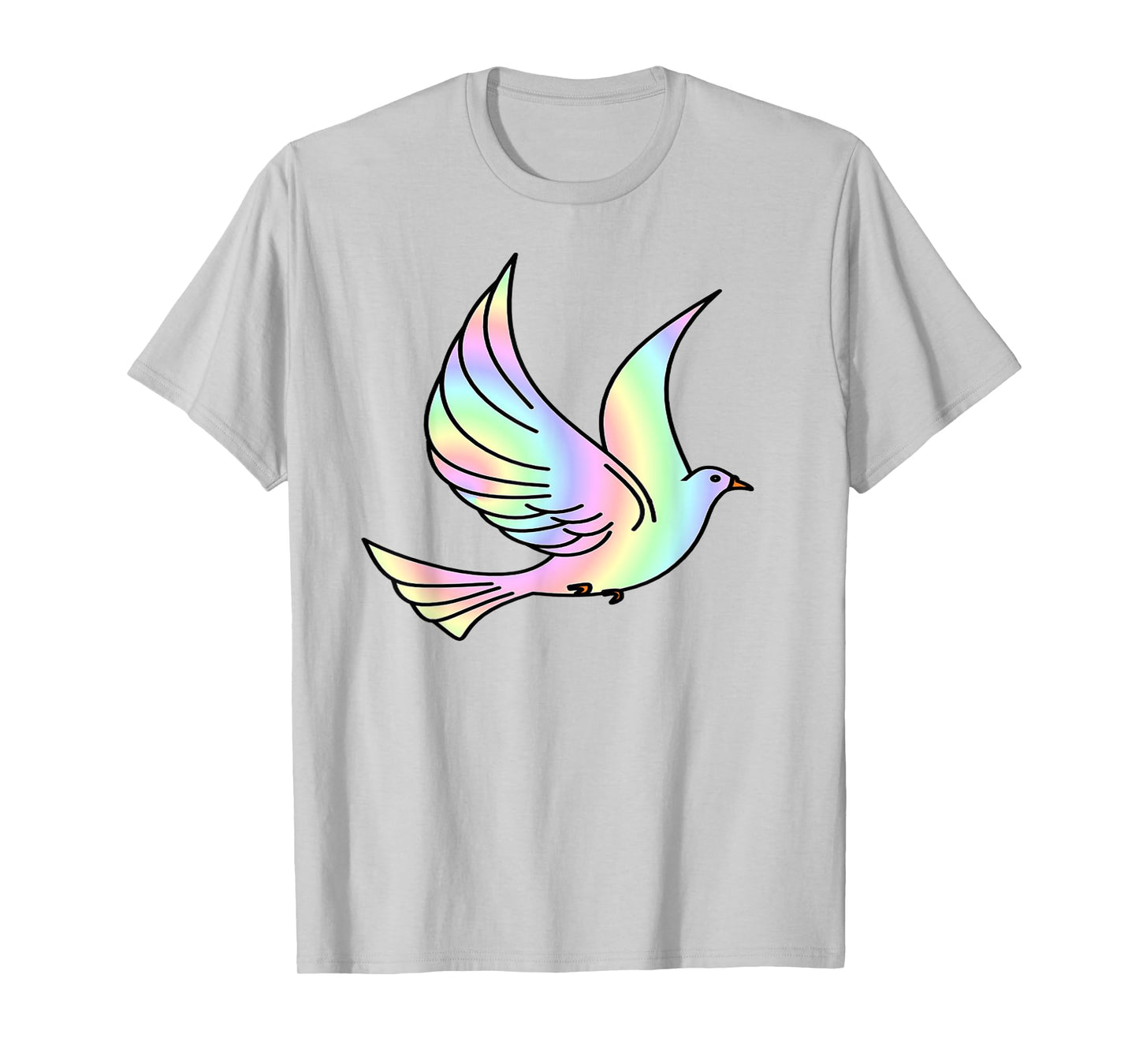 Dove Bird Colorful Beautiful Rainbow T-Shirt T-Shirt