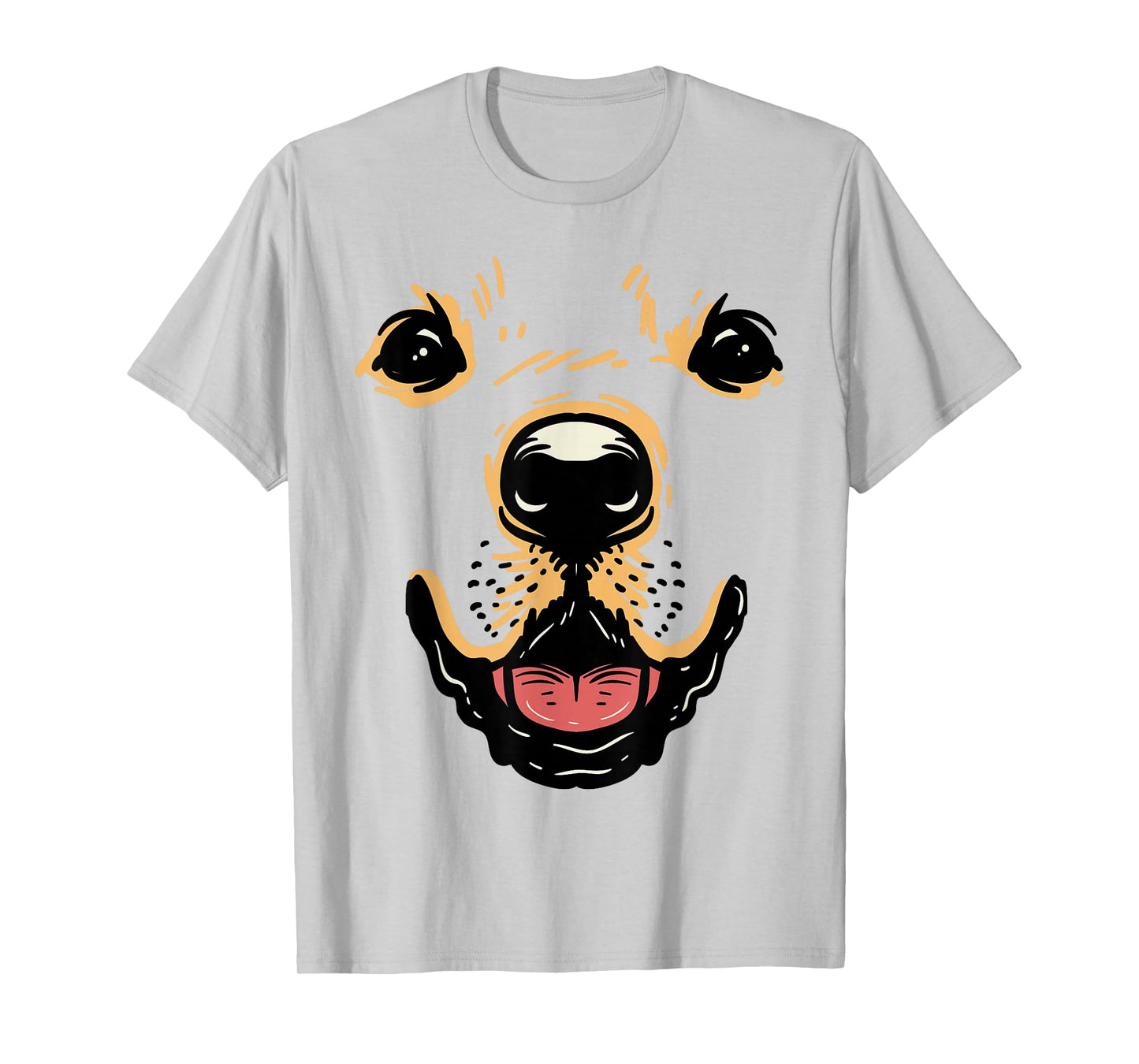 Dog Face Shirt Golden Retriever Labrador Halloween Costume T-Shirt