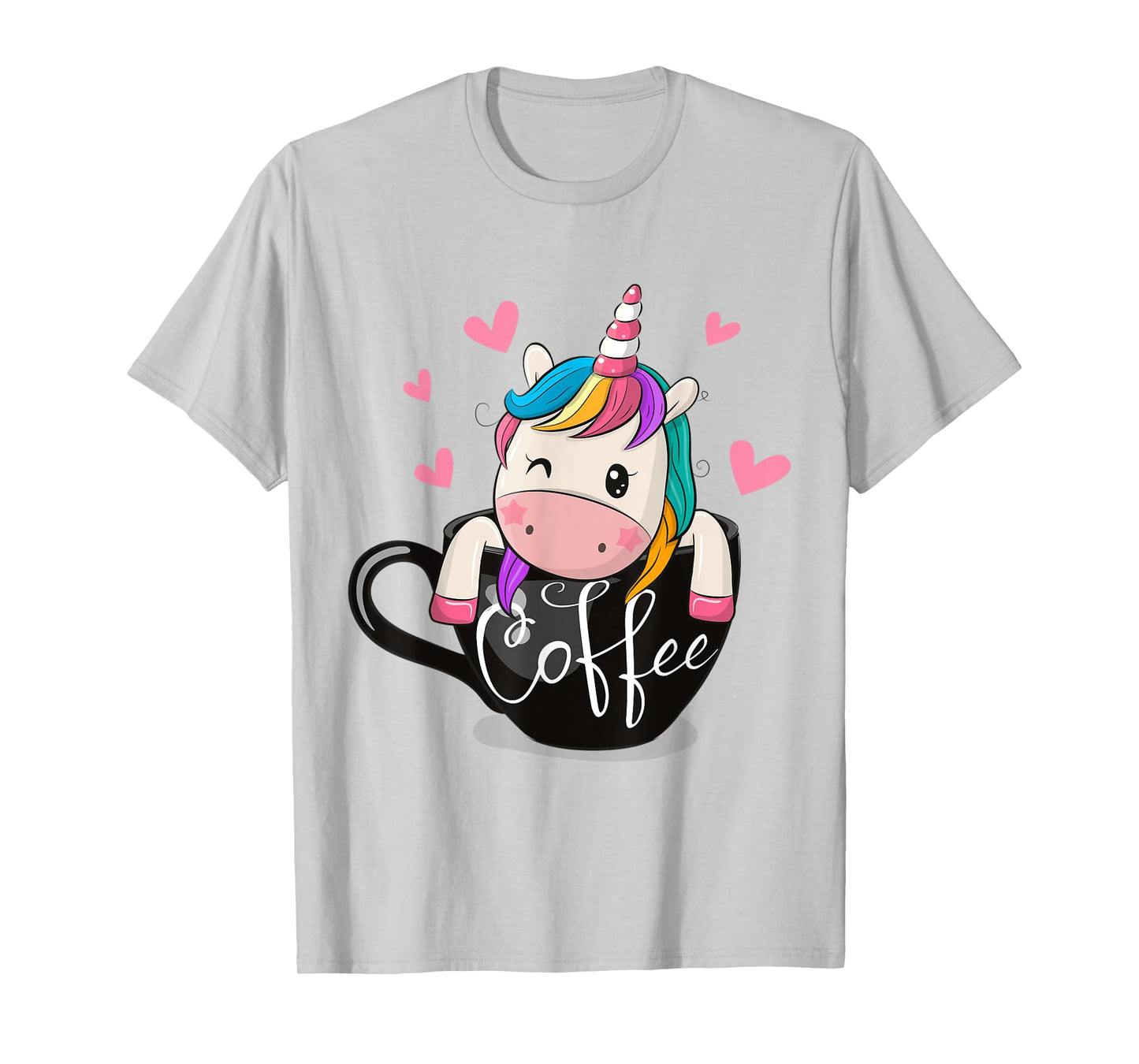 Coffee Drinker Tshirt Gift Cute Unicorn Lover Coffee Humor T-Shirt