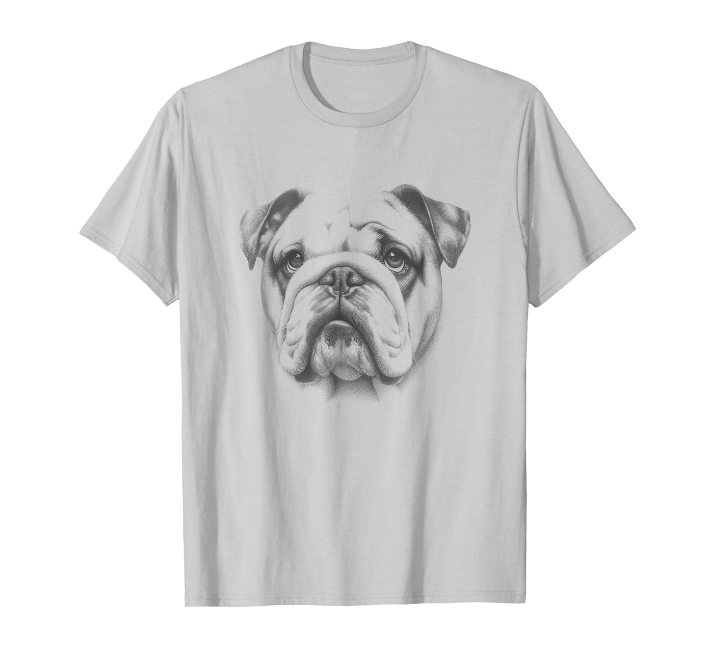 Vintage English Bulldog Drawing Art Design T-Shirt