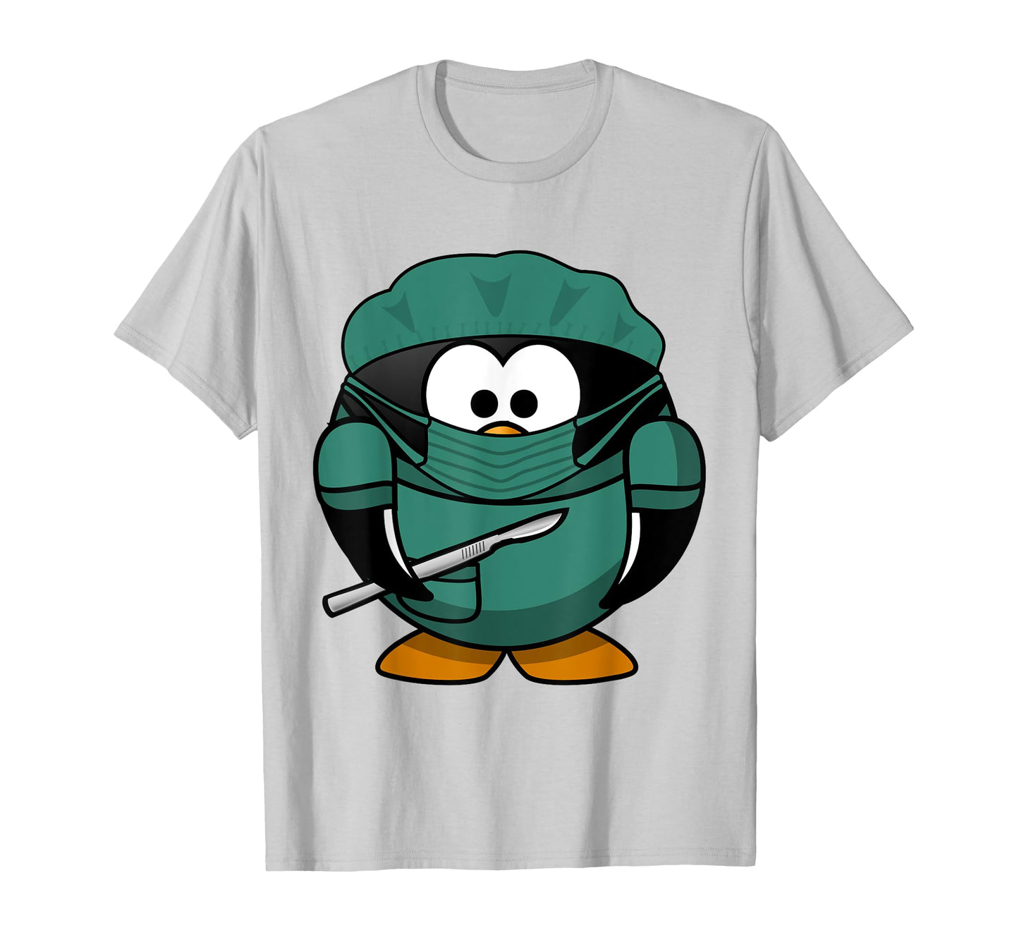 Surgeon Penguin T-Shirt Doctor Animal with Mask and Cap