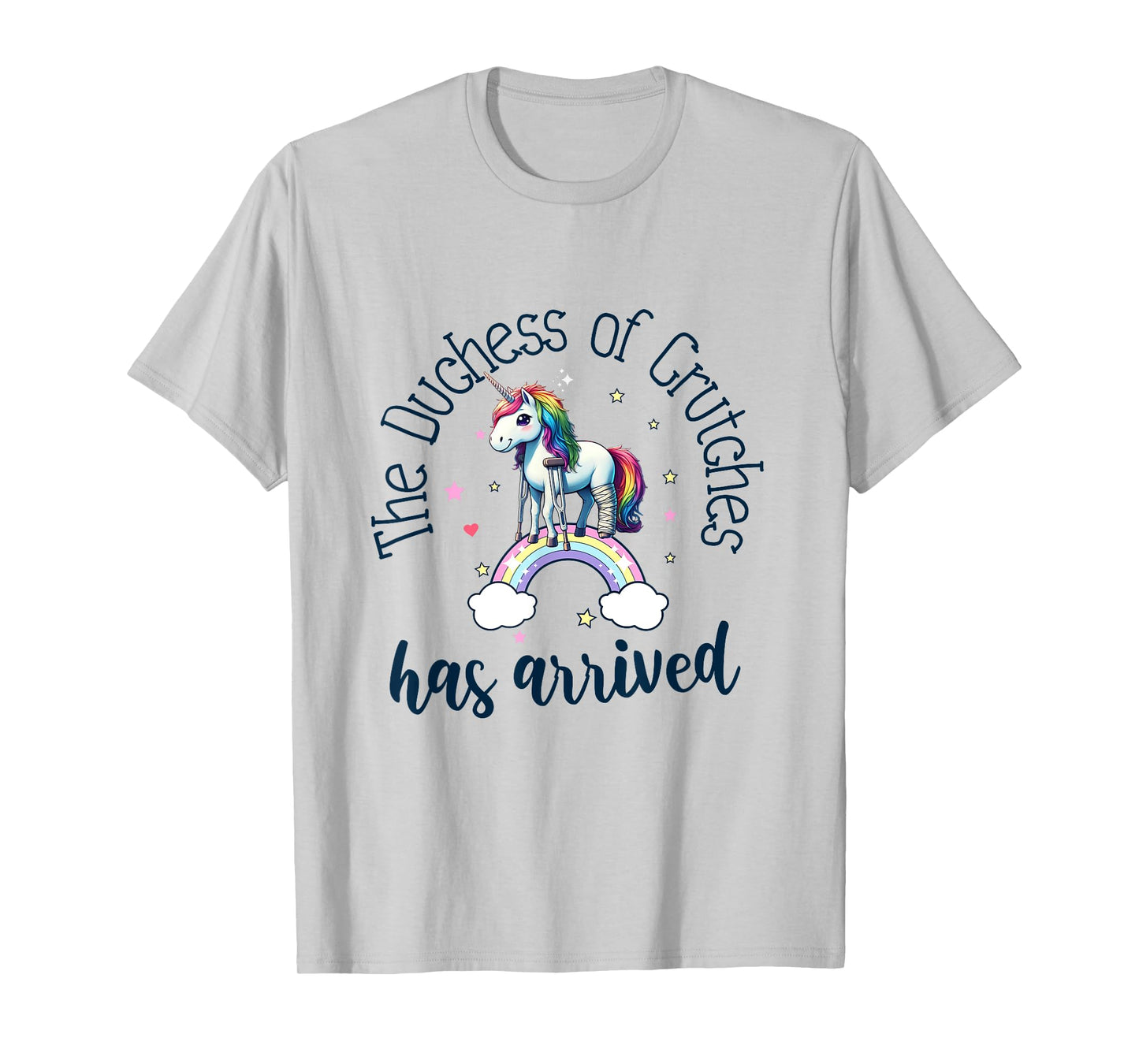 Duchess of Crutches - Cute Girls Leg Injury Recovery Gift T-Shirt