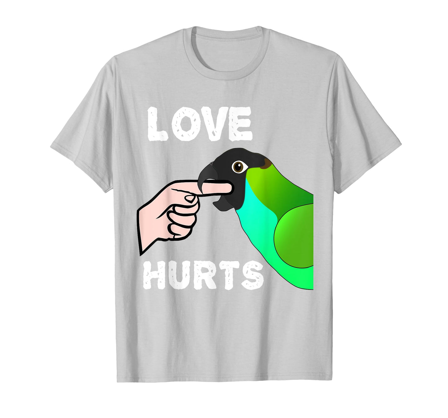 Love Hurts Nanday Conure Parrot T-Shirt