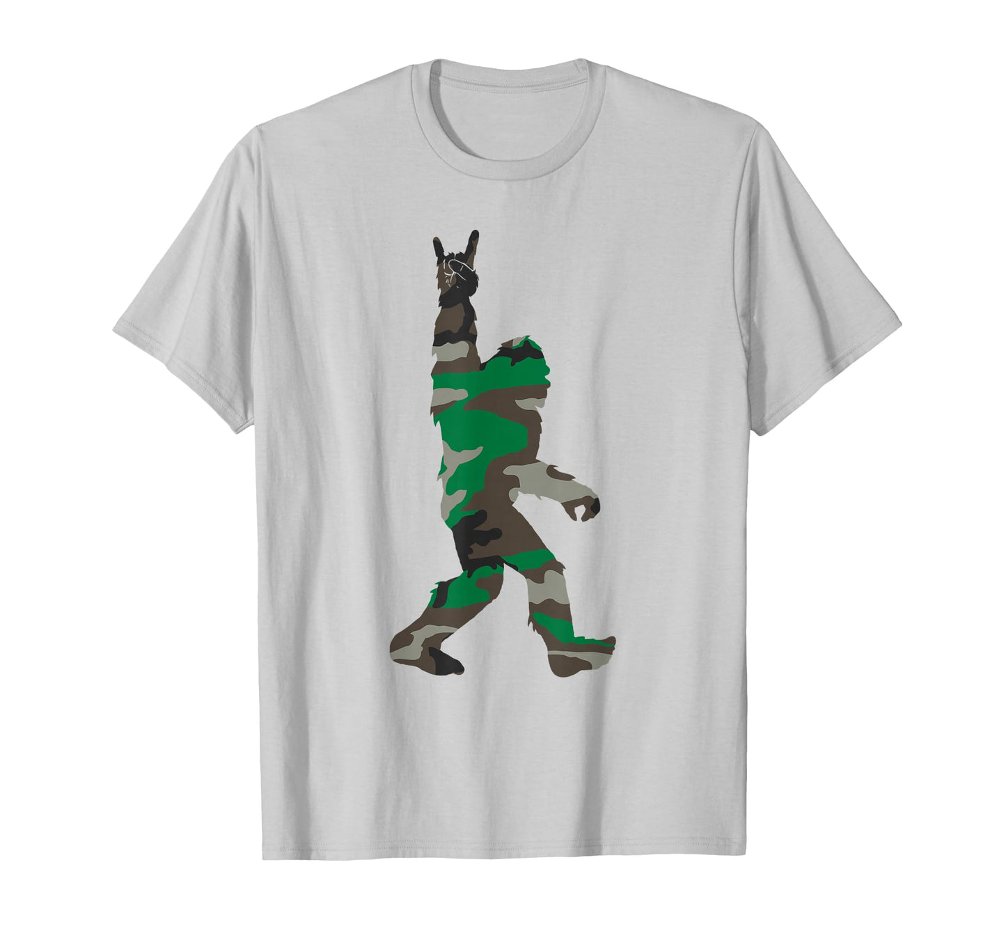 Bigfoot Rock and Roll Orange Camo Hunting Safety Gift T-Shirt