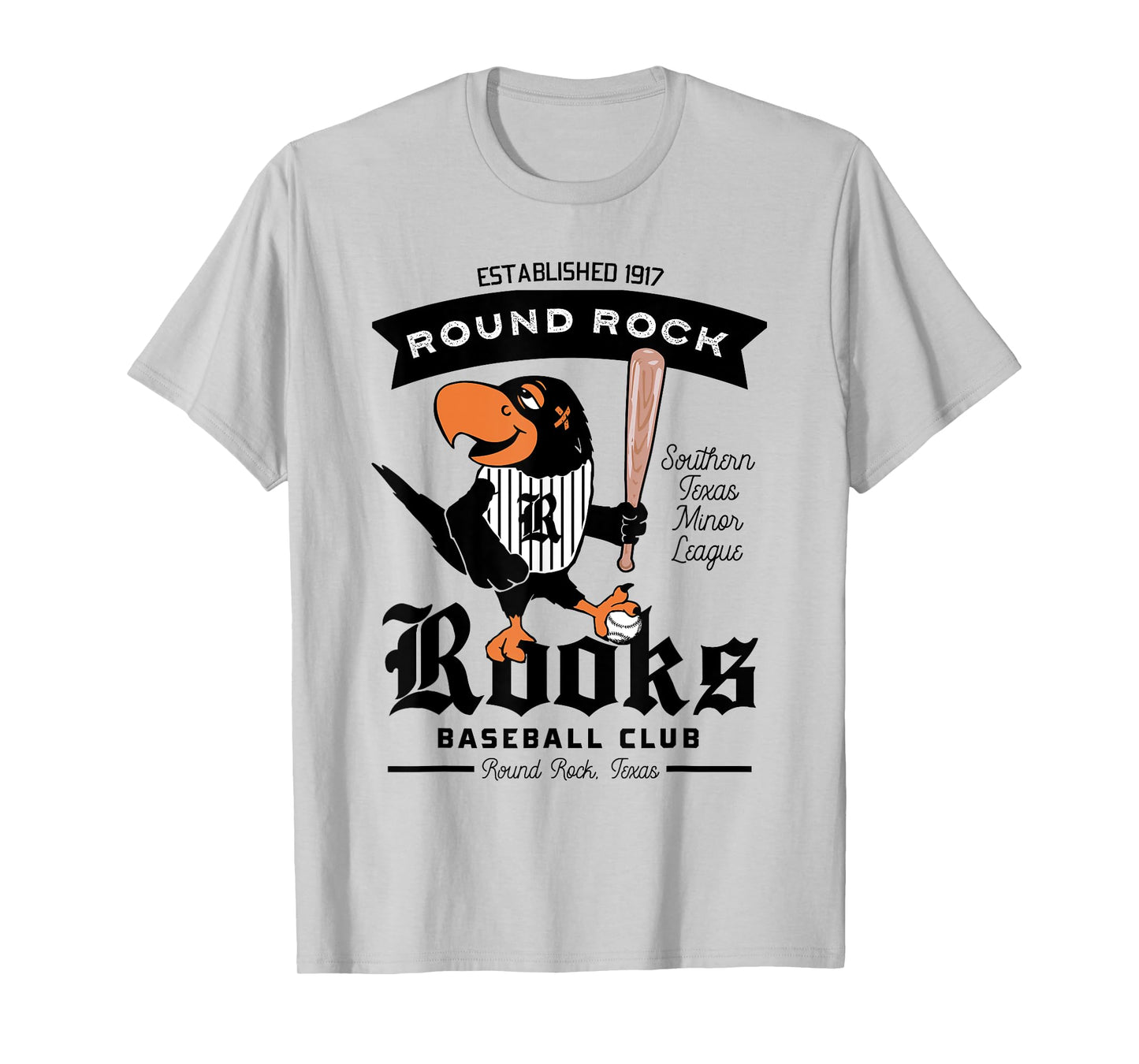Round Rock Rooks Minor League Retro Baseball Team T-Shirt