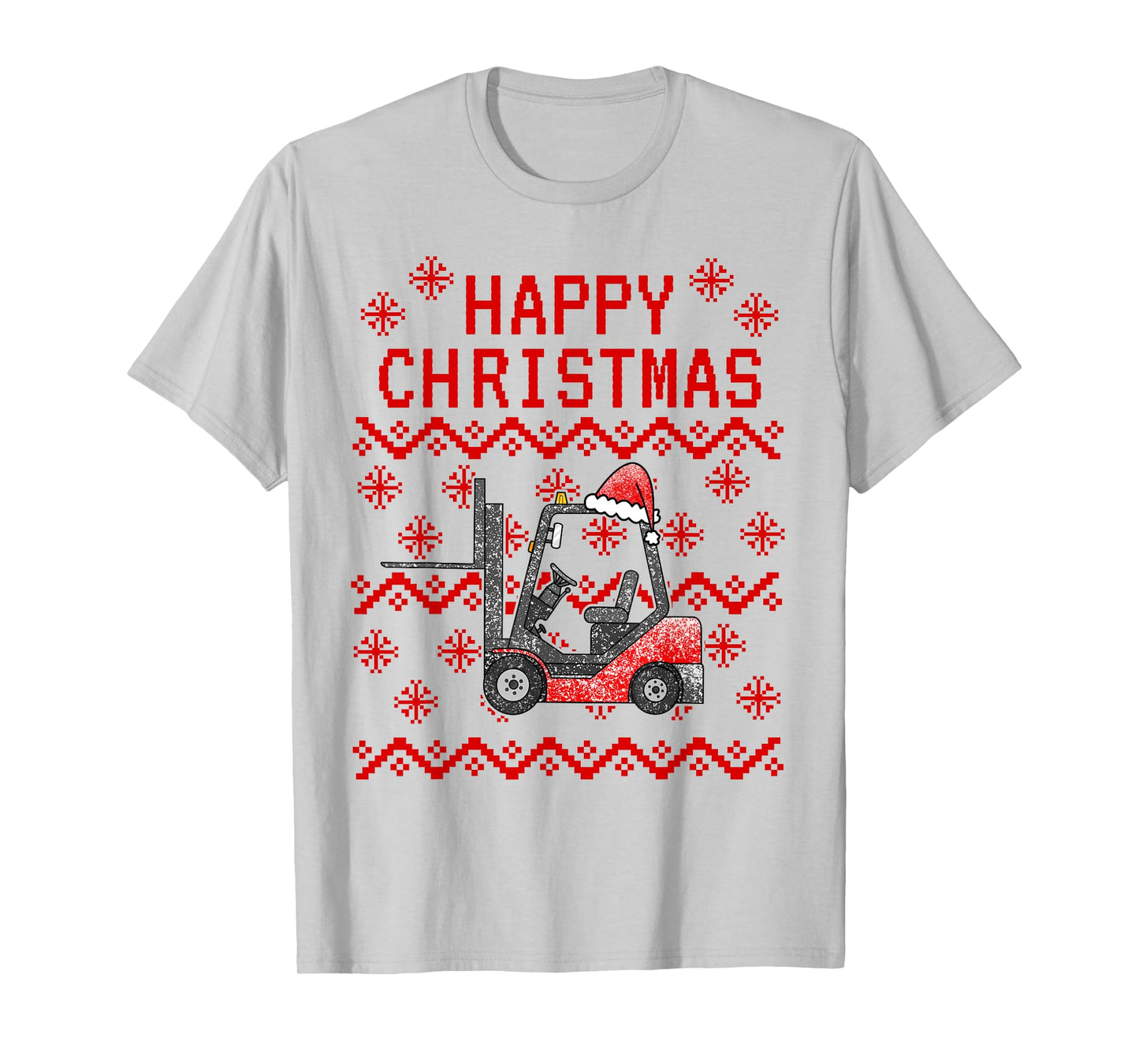 Forklift Truck Ugly Christmas Coworker Funny Xmas 2024 T-Shirt