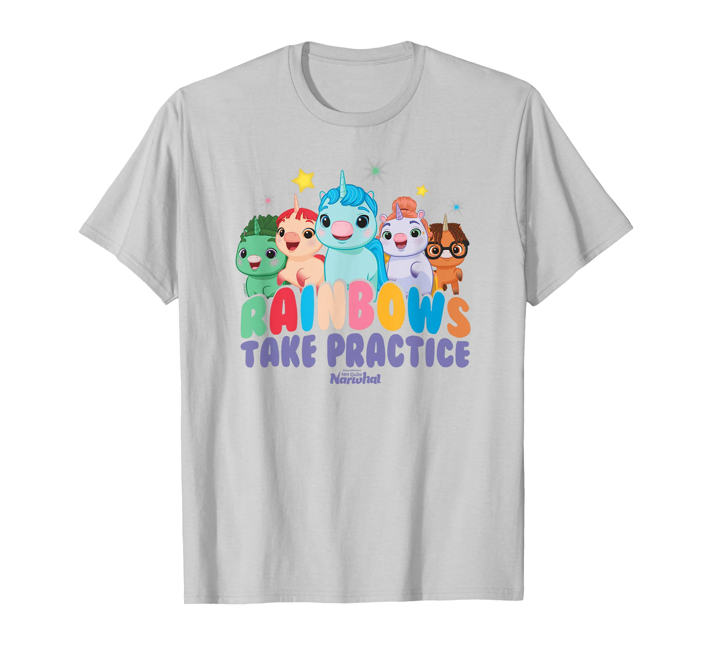 DreamWorks Not Quite Narwhal Rainbows Take Practice T-Shirt