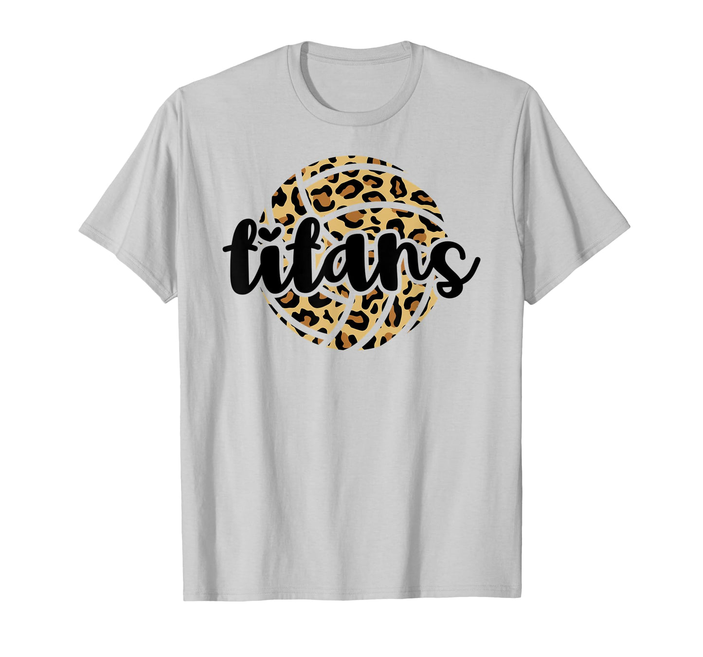 Titans Volleyball Team Leopard Mascot School Spirit Game T-Shirt