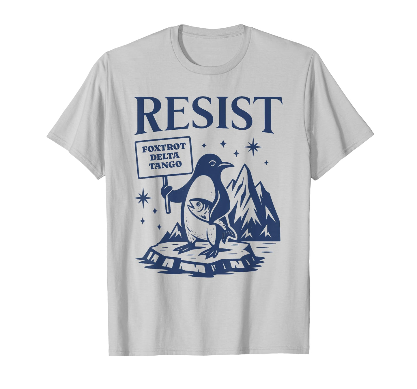Funny Flippers Up Resist Penguins Protest Against Tariffs T-Shirt