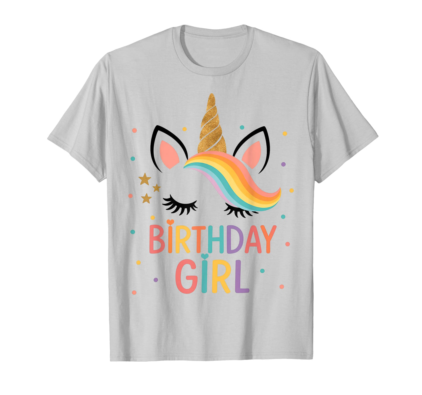 Cute Unicorn Birthday Girl Rainbow Party for Girl Kids T-Shirt