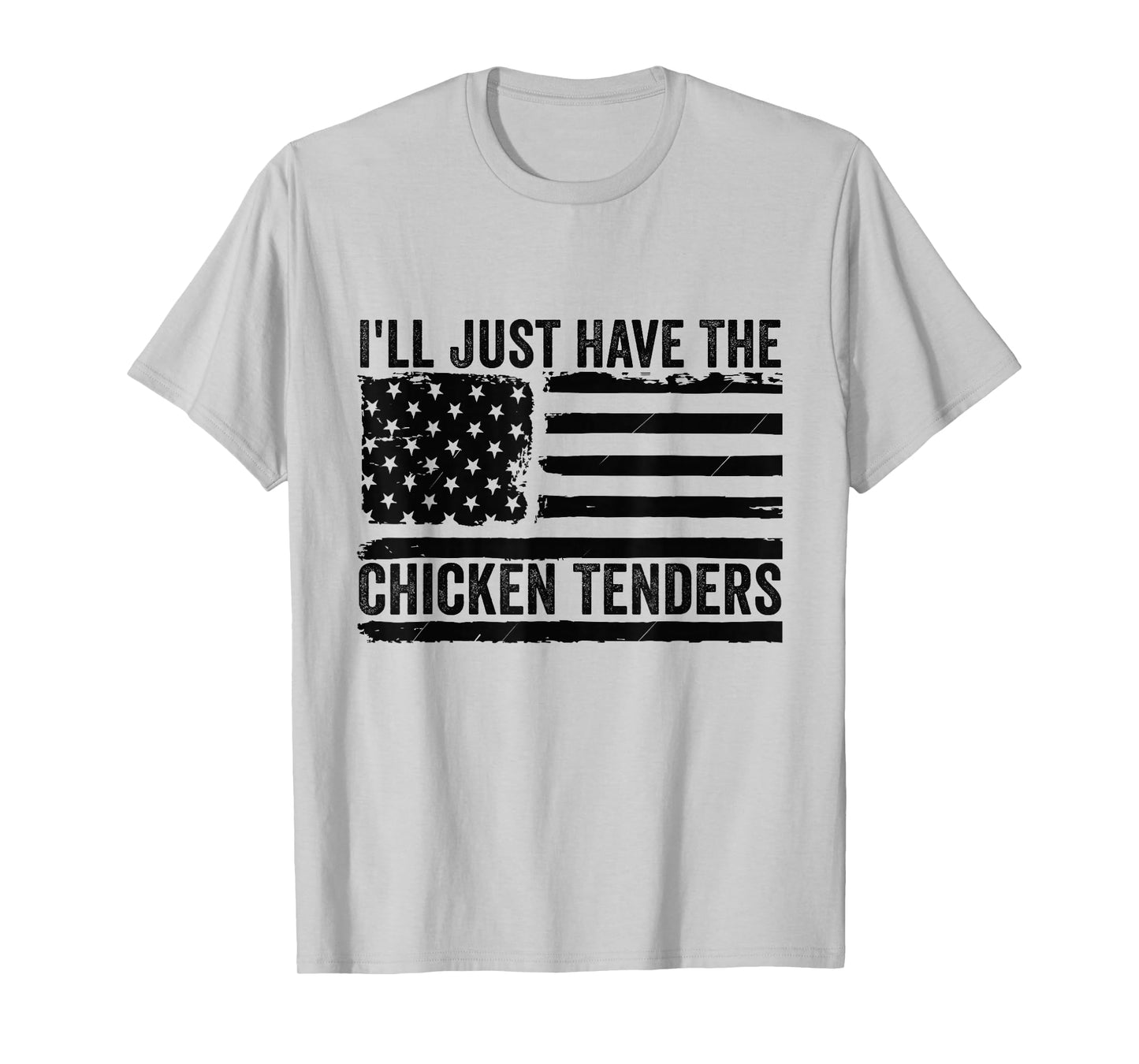I'll Just Have The Chicken Tenders Apparel Unisex-Adults, Unisex-Kids Chicken Lovers T-Shirt Grey Small Modern Classic Crew Neck Short Sleeve T-Shirt