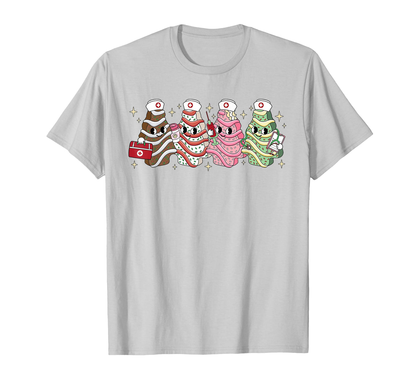 Christmas Nurse Tree Cake Emergency Christmas RN ER ICU T-Shirt