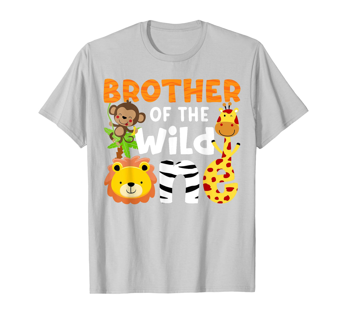 Brother of the Wild One Zoo Theme Bday Safari Jungle Animals T-Shirt