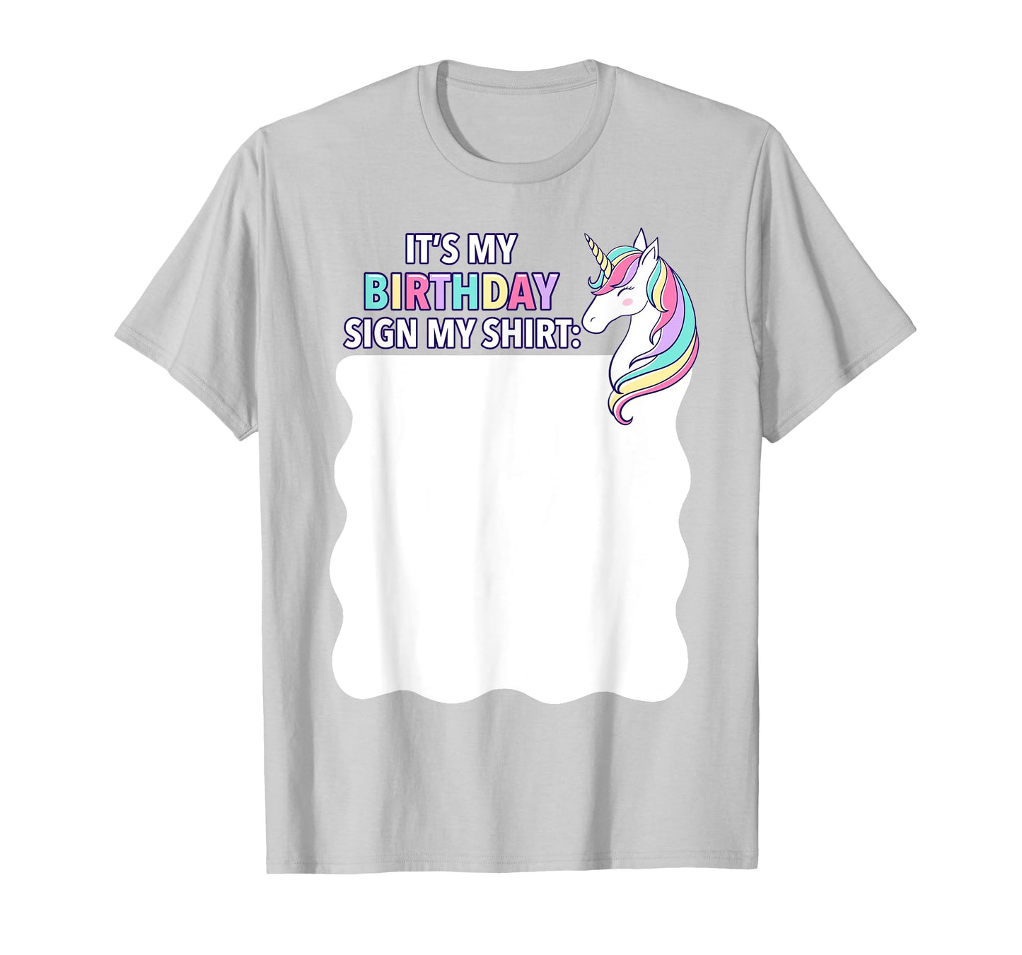 It's My Birthday Sign My Shirt Pink Unicorn Girl Toddler T-Shirt