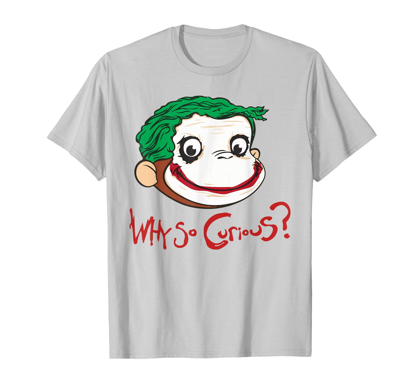 Funny Monkey Face Why So Curious for men women kids T-Shirt