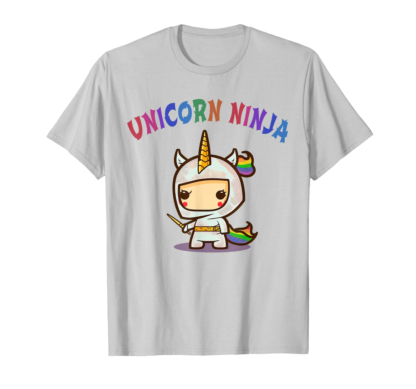 Funny UNICORN NINJA Birthday Girl Team Princess Pre-K Pink T-Shirt