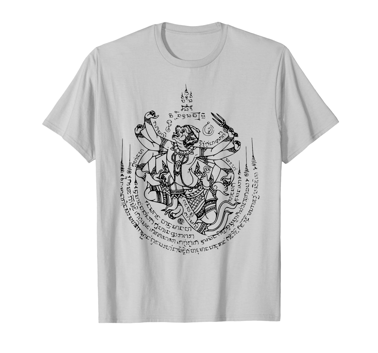 Sak Yant Tattoo Monkey God Hanuman 1 Muay Thai Magical White T-Shirt