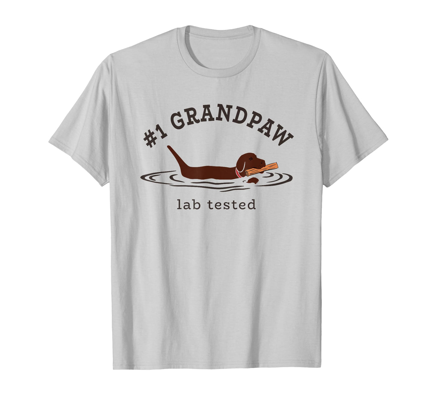 Lab Dad Chocolate Labrador Retriever Dog #1 Grandpaw T-Shirt