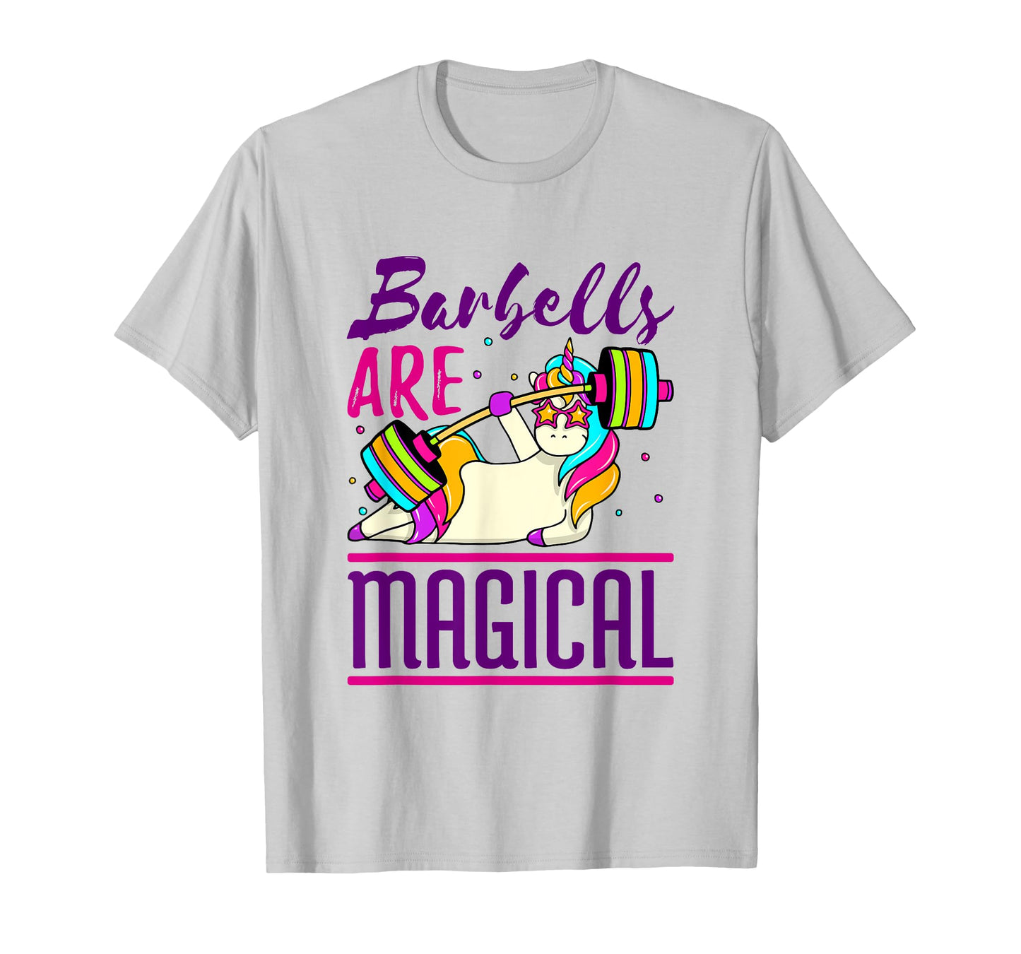 Unicorn Workout Weightlifting Barbells Fitness Gym T-Shirt