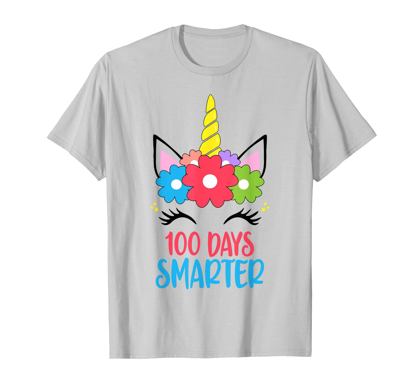 100 Days Smarter 100th Day Of School Unicorn Girls Women T-Shirt