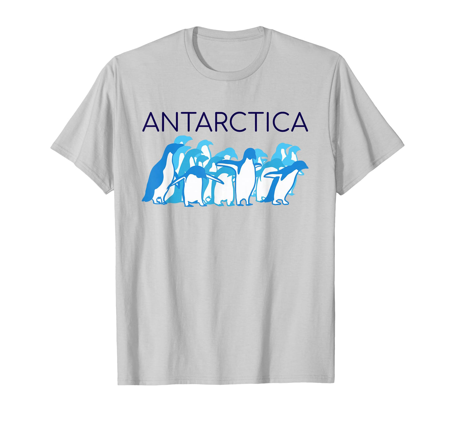 UpTheCreek Antarctica T-Shirt, Men's Unisex-Adults, Blue, Short Sleeve, Small