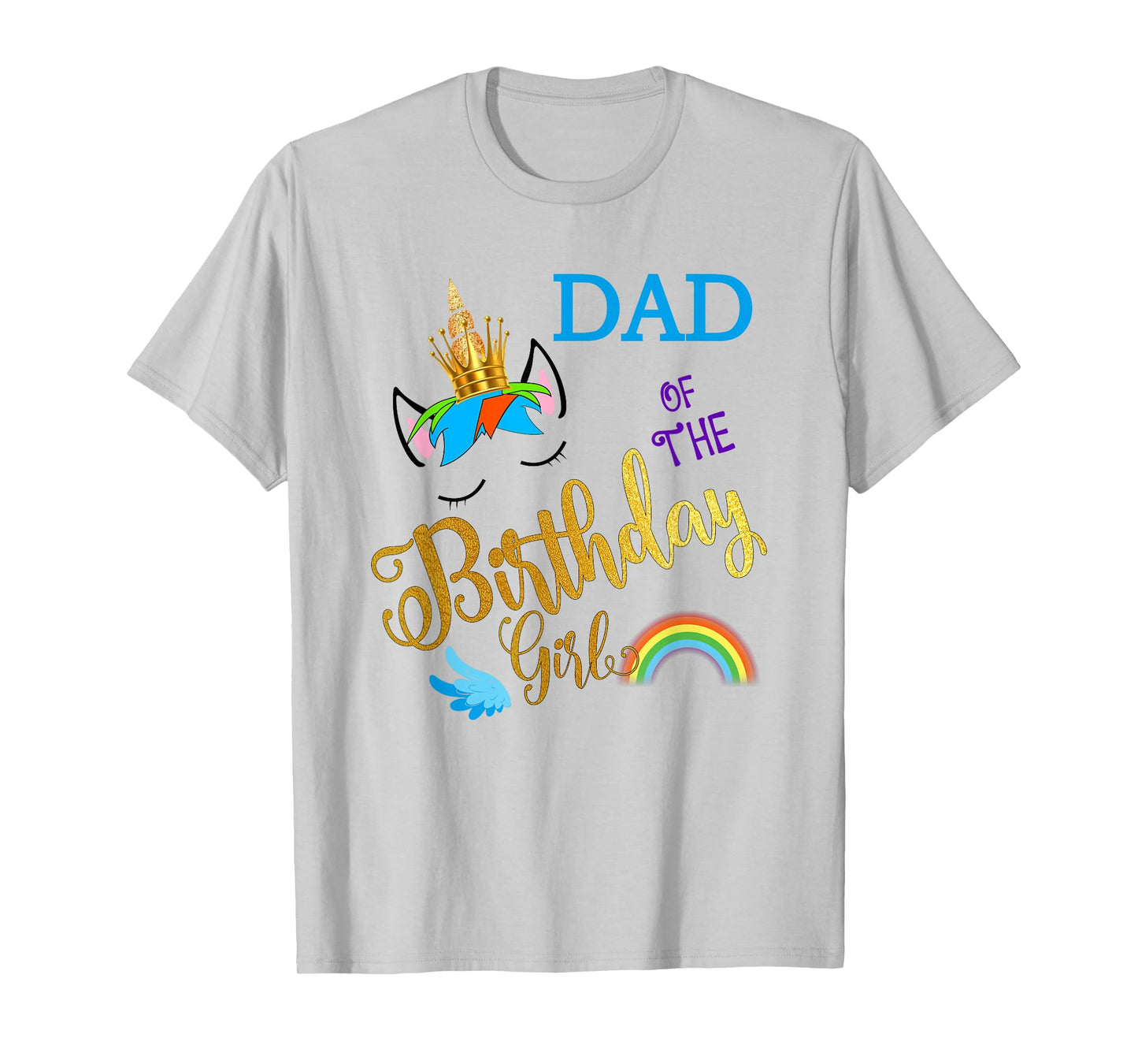 Dad of The Birthday for Girl Daddy Unicorn First Birthday T-Shirt