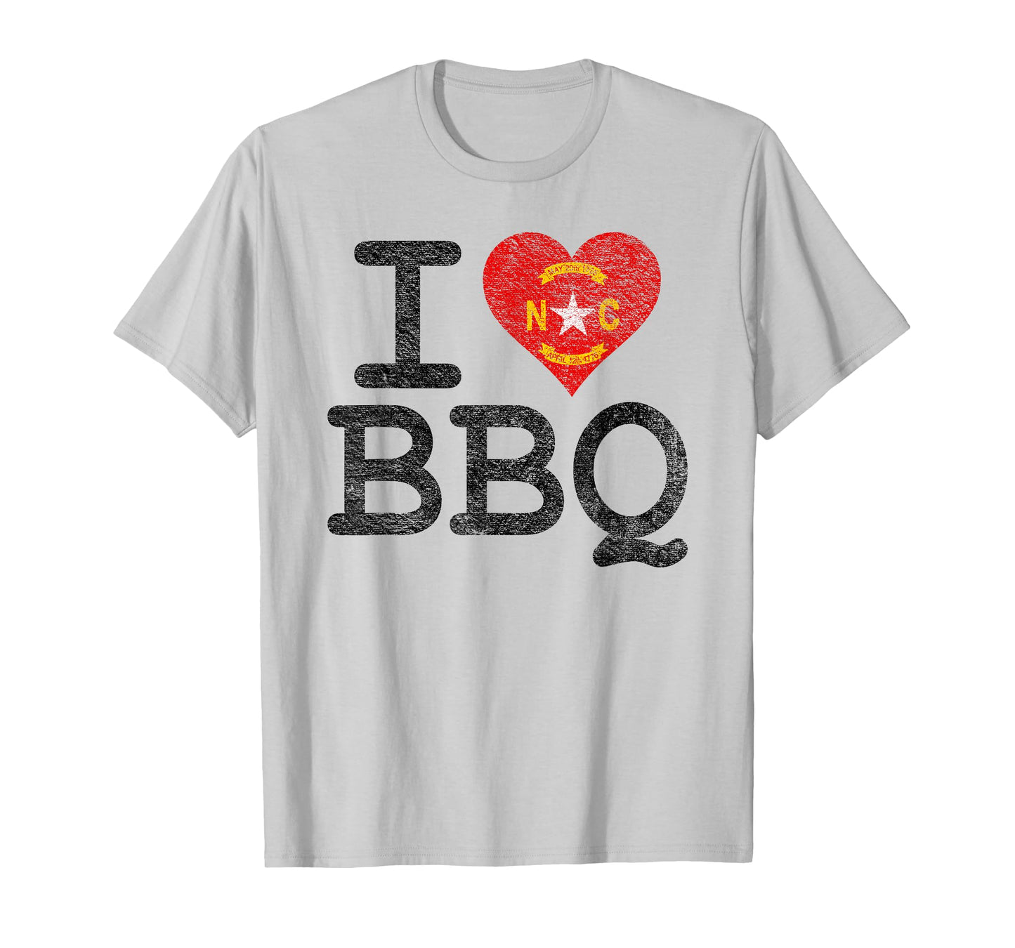 I LOVE NORTH CAROLINA BBQ I HEART NC BARBECUE SAUCE SMOKER T-Shirt