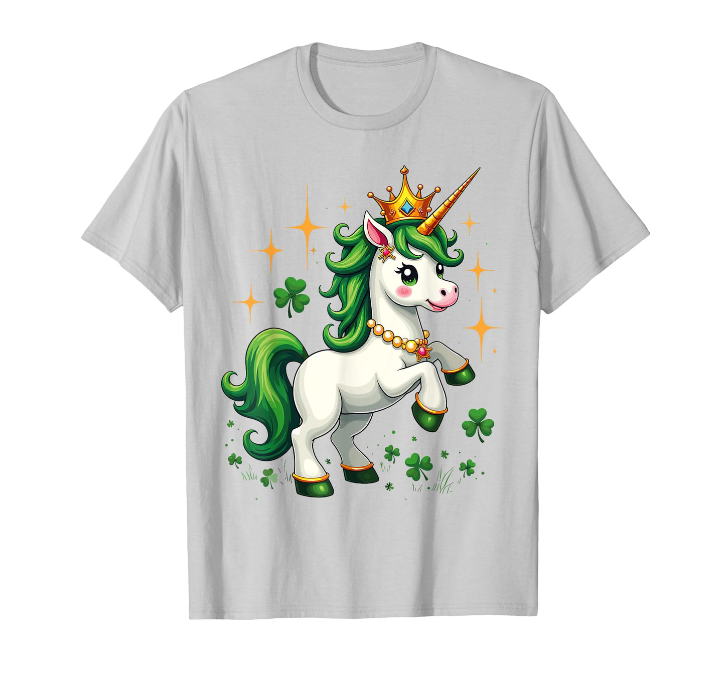 Lepricorn Unicorn St Patricks Day Shamrock Kids Girls Lucky T-Shirt