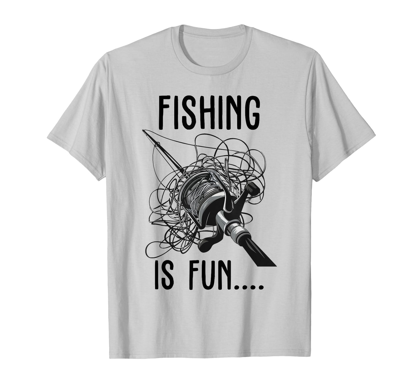 Fishing is Fun Funny Outdoor Fishing Bird's Nest T-Shirt