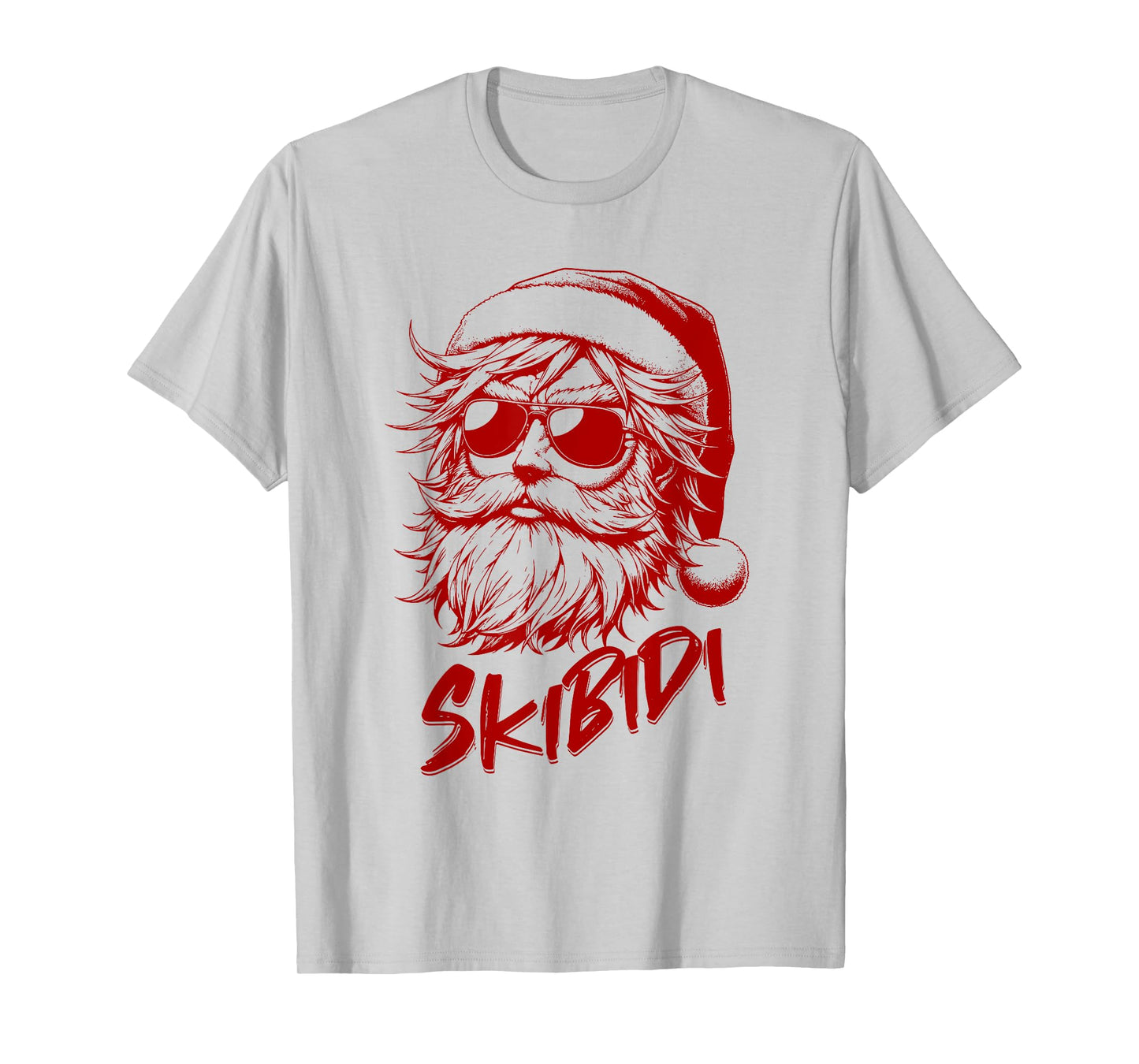 Skibidi Cool Anime Christmas Santa Claus T-Shirt