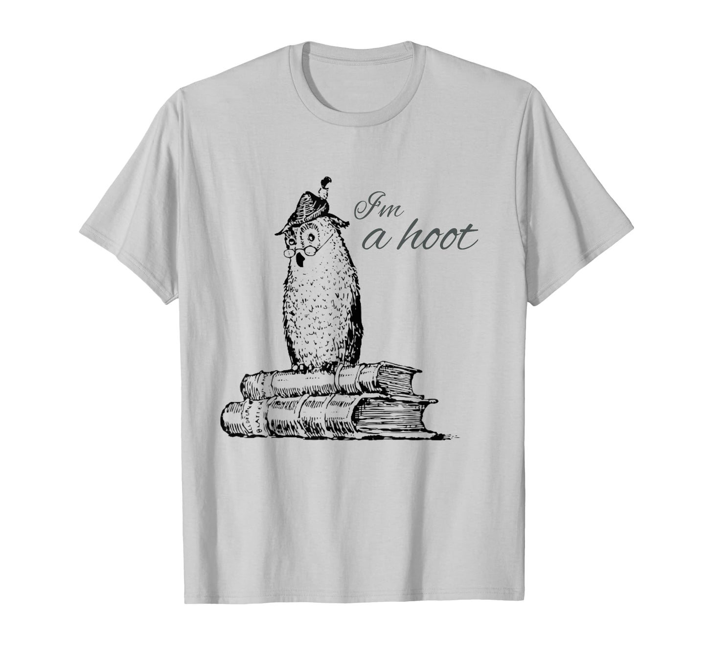Funny Owl Shirts Unisex-Adults & Kids Grey Owl Print T-Shirt