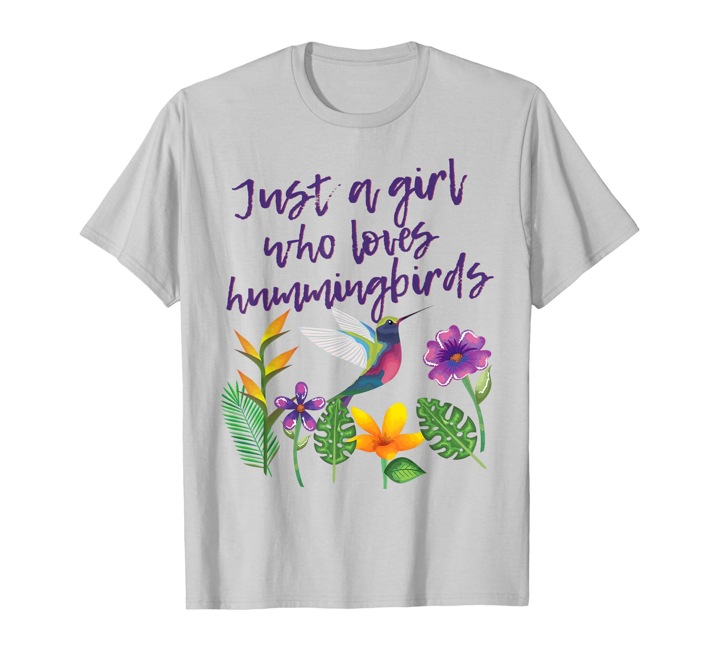 Just A Girl Who Loves Hummingbirds Bird Watcher T-Shirt