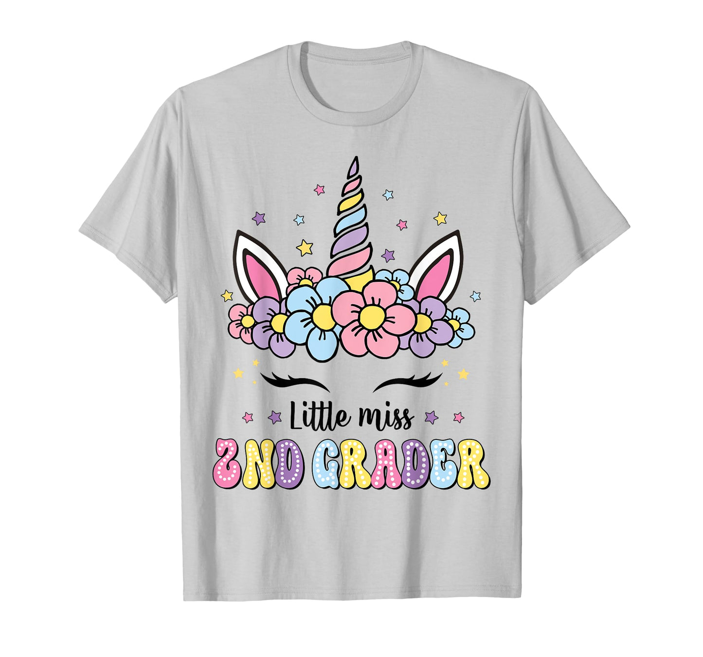 Little Miss 2nd Grade Grader Hello First Day Of School Girls T-Shirt