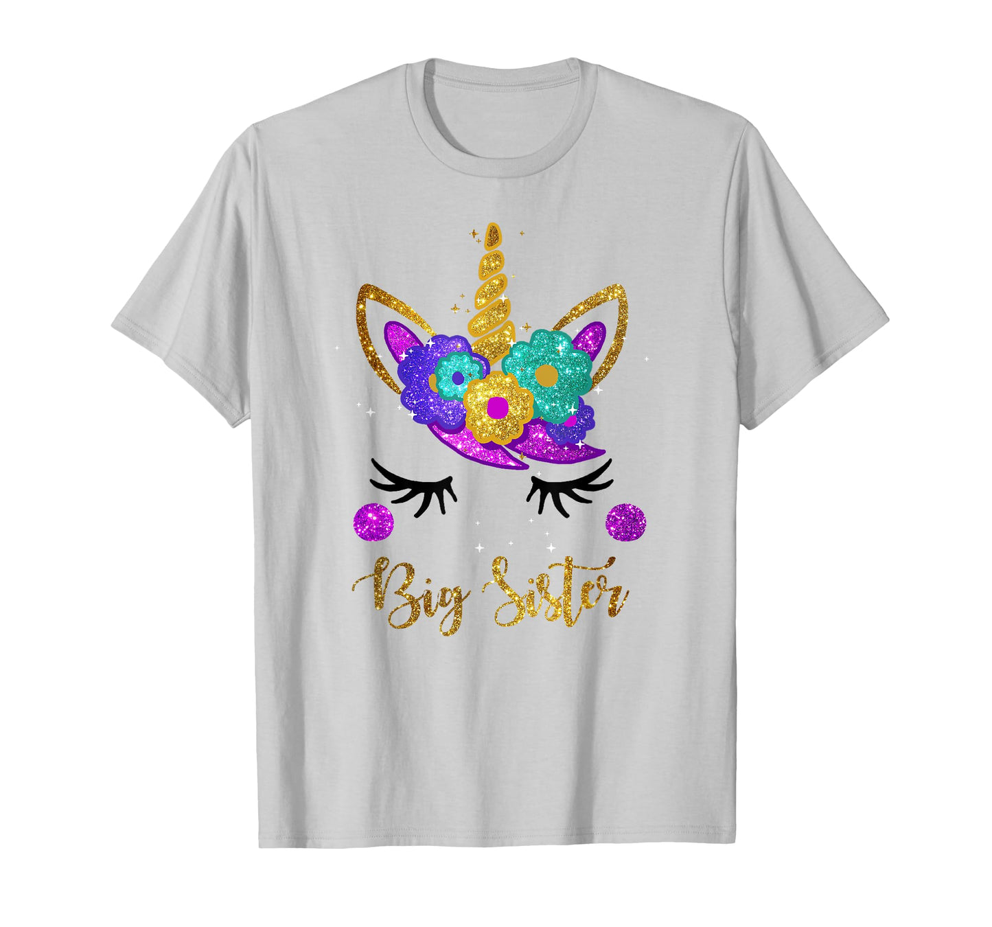 Big Sister Unicorn Birthday Girl T-Shirt Unicorn Gift Womens