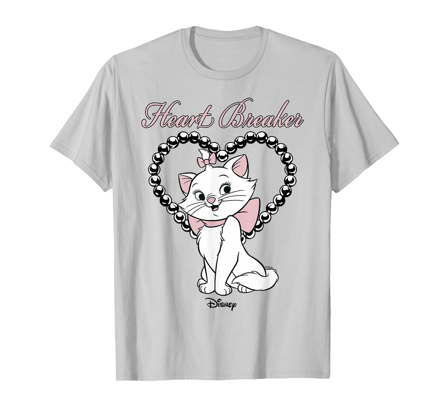 Disney The Aristocats Marie Heart Breaker Bow T-Shirt - T-Shirt | Ash