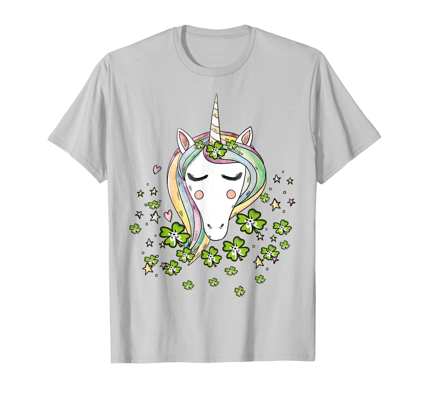 St Patricks Day Shamrock Unicorn Girls Irish Cool Green Kids T-Shirt