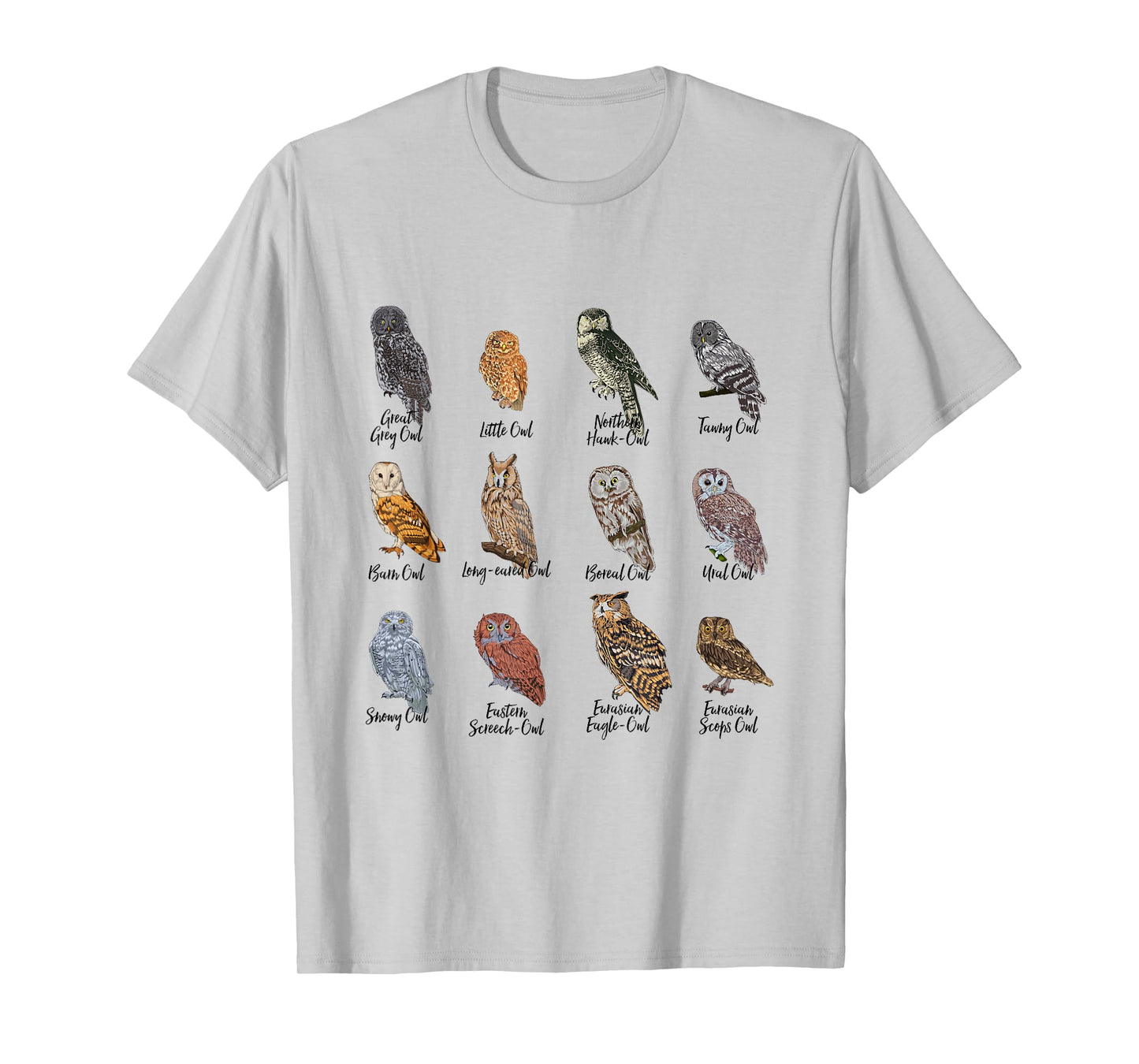 Owls of the world - Types of owls T-Shirt