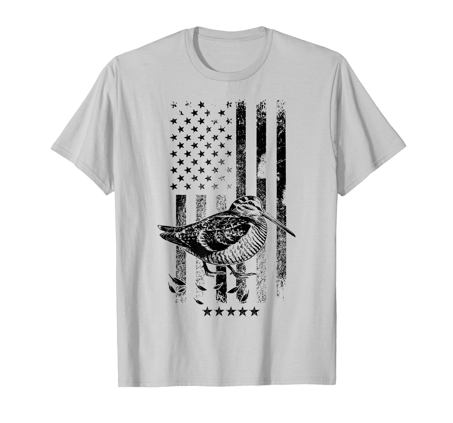 USA American Flag Hunters - Hunting Woodcock Bird T-Shirt
