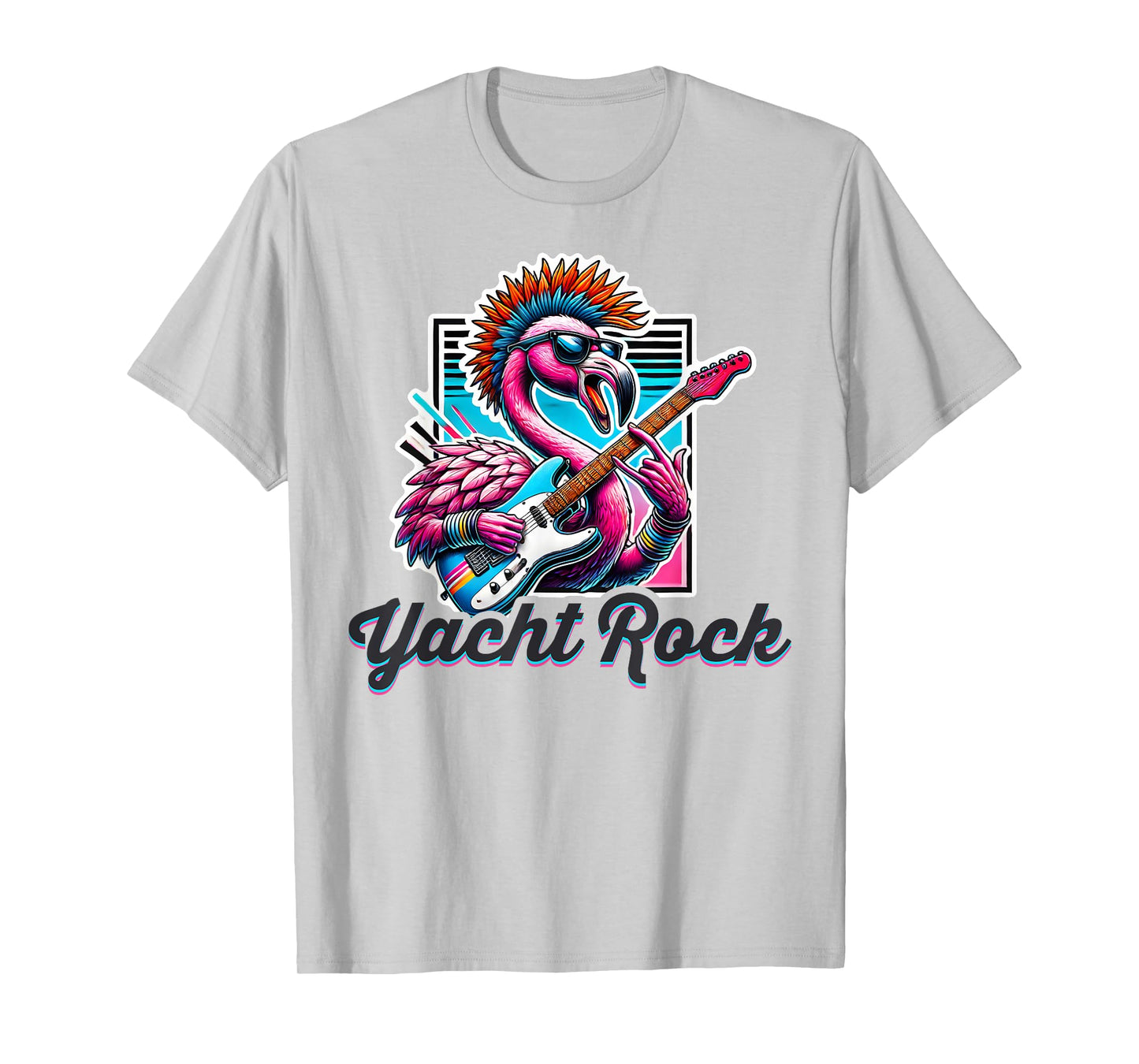 Yacht Rock Flamingo Retro Style, 70s 80s Soft Rock Retro T-Shirt