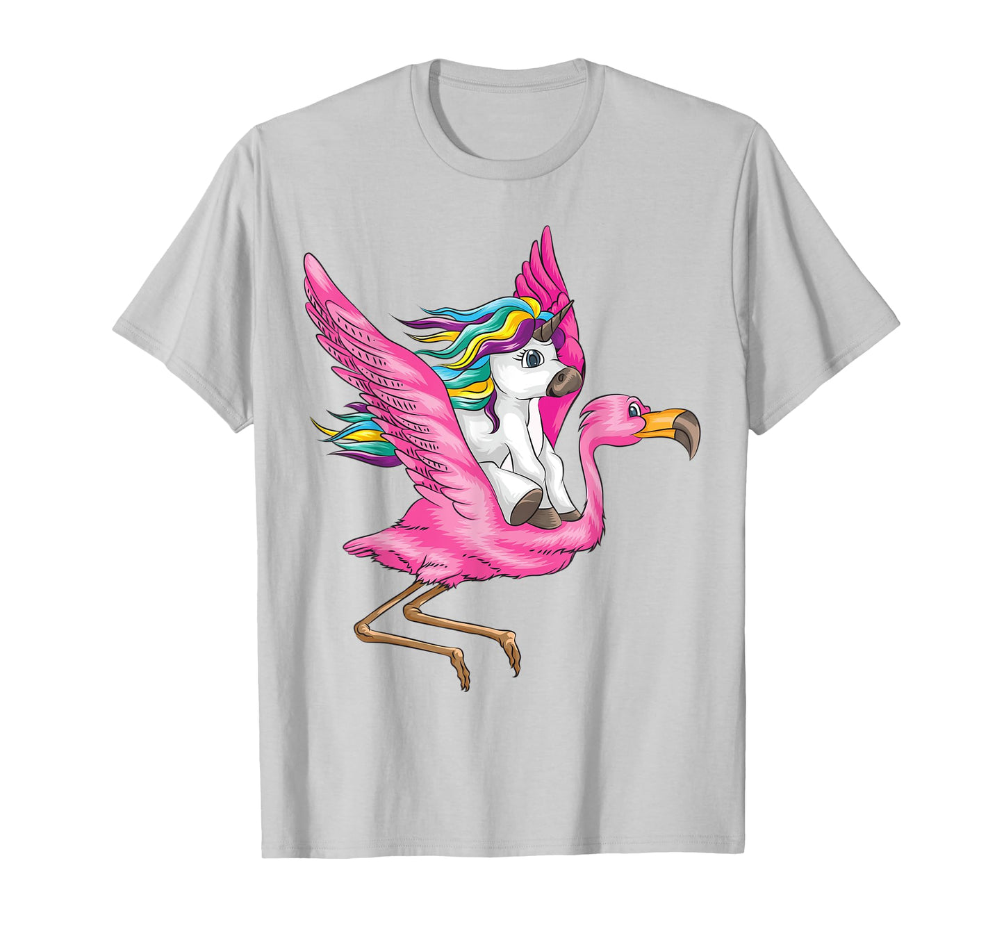 Unicorn Riding Flamingo Shirt | Fantasy Creatures Fans Gift