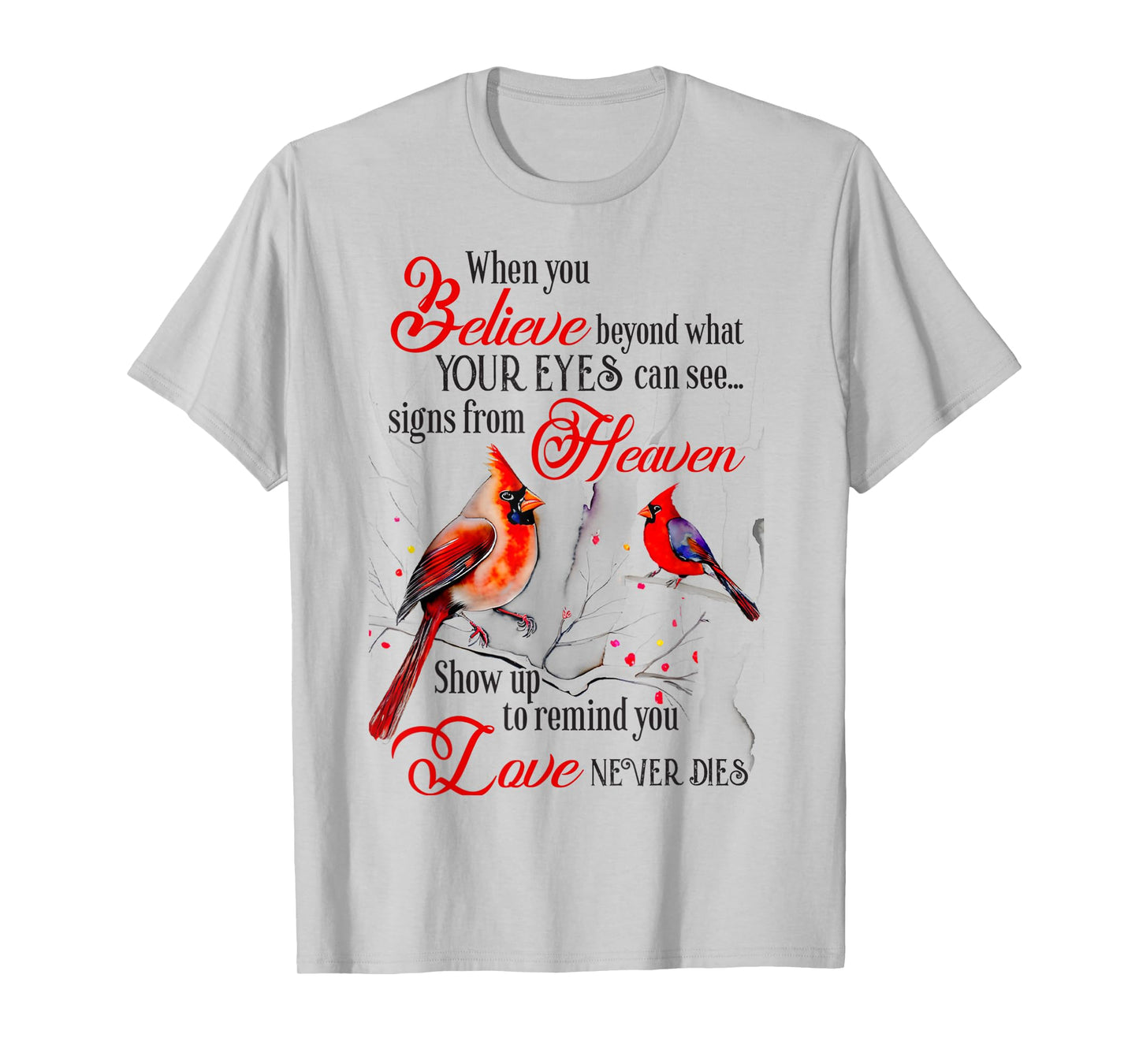 Women Mom Friend Christian Religious Cardinal Bird T-Shirt