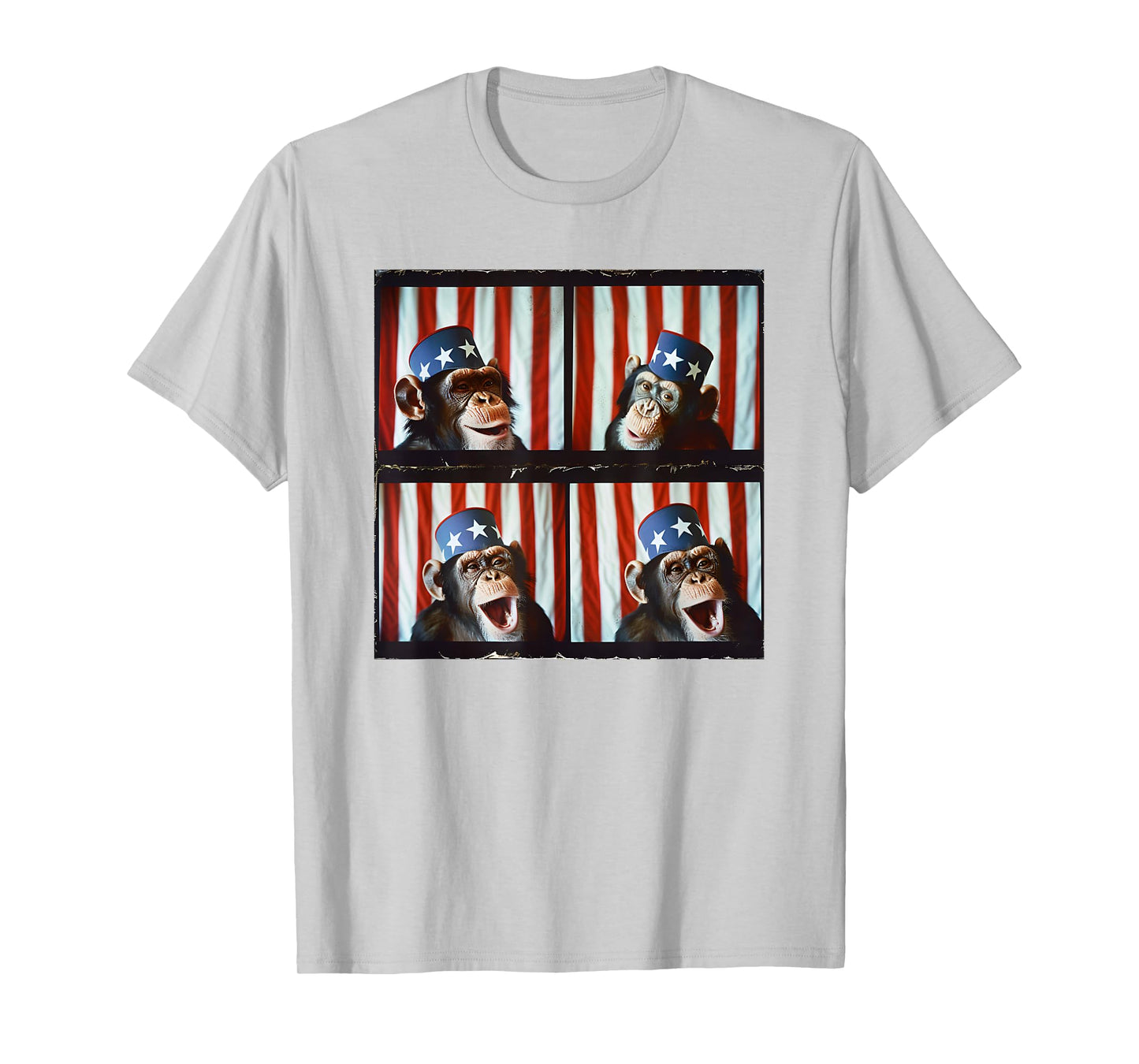 Monkey Patriotic Animal American Flag 4th Of July Monkey T-Shirt for Women Kids Men