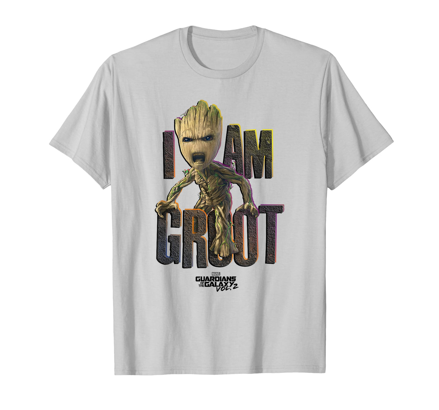 Marvel Guardians Vol.2 I AM GROOT Cute Angry T-Shirt C1 T-Shirt