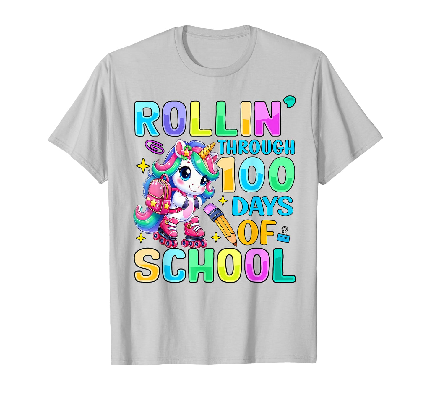 100 Days of School Unicorn Girls 100th Day Student Teacher T-Shirt