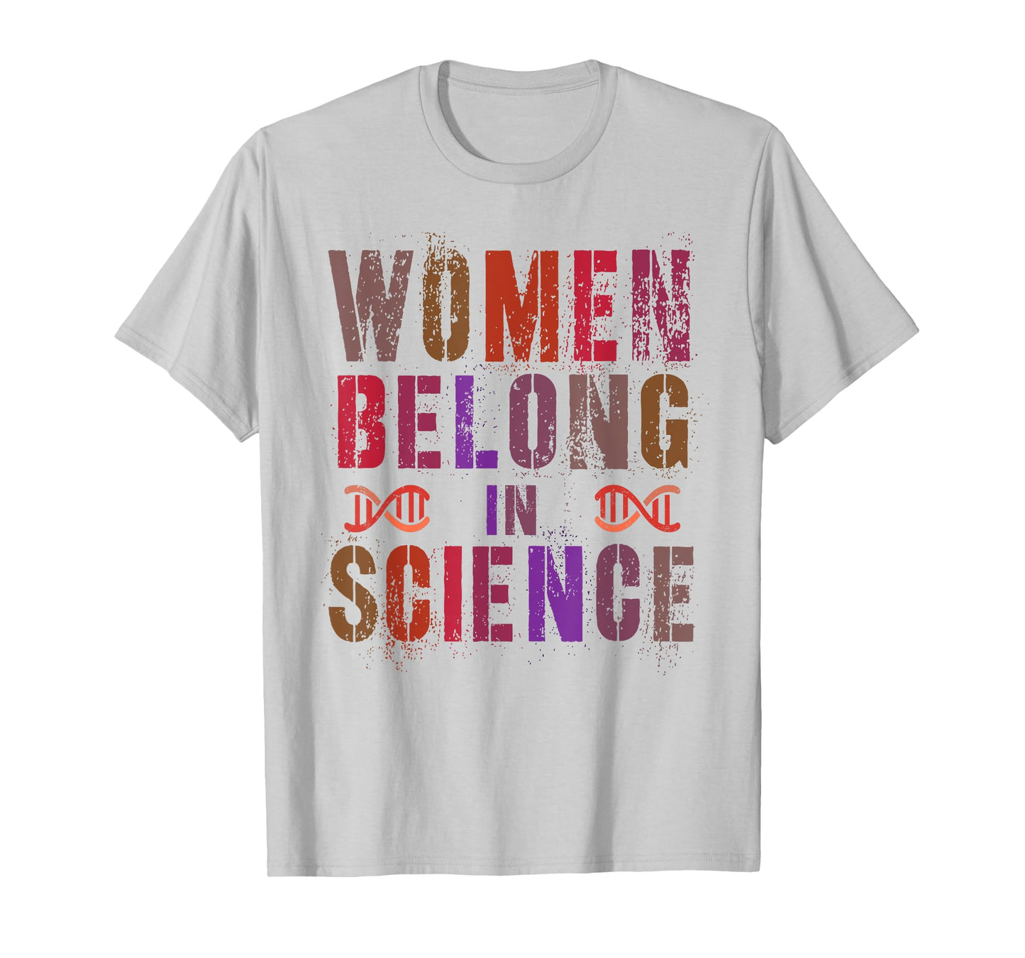 Girls WOMEN BELONG In SCIENCE Pink Technology Squad Engineer T-Shirt