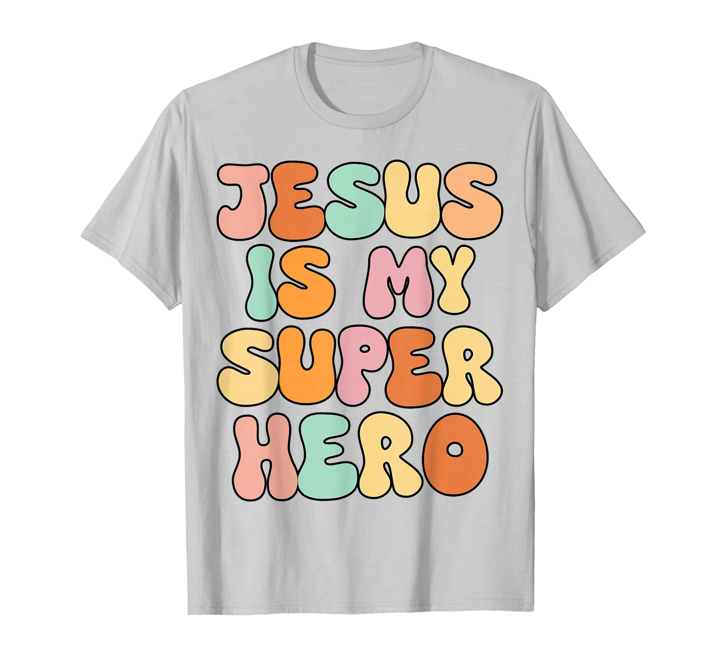 Girls Jesus is My Superhero Christian Sister God Toddler Kid T-Shirt