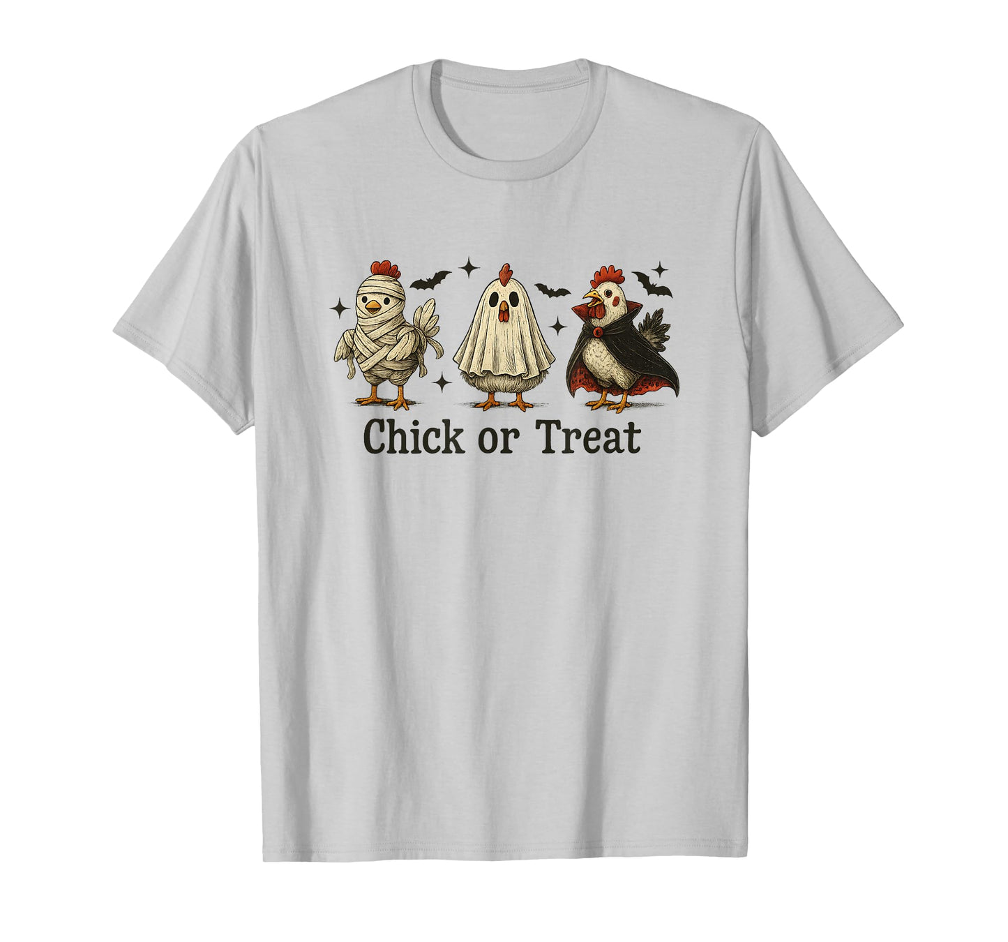Chick or Treat Funny Chicken Halloween Costume Design T-Shirt