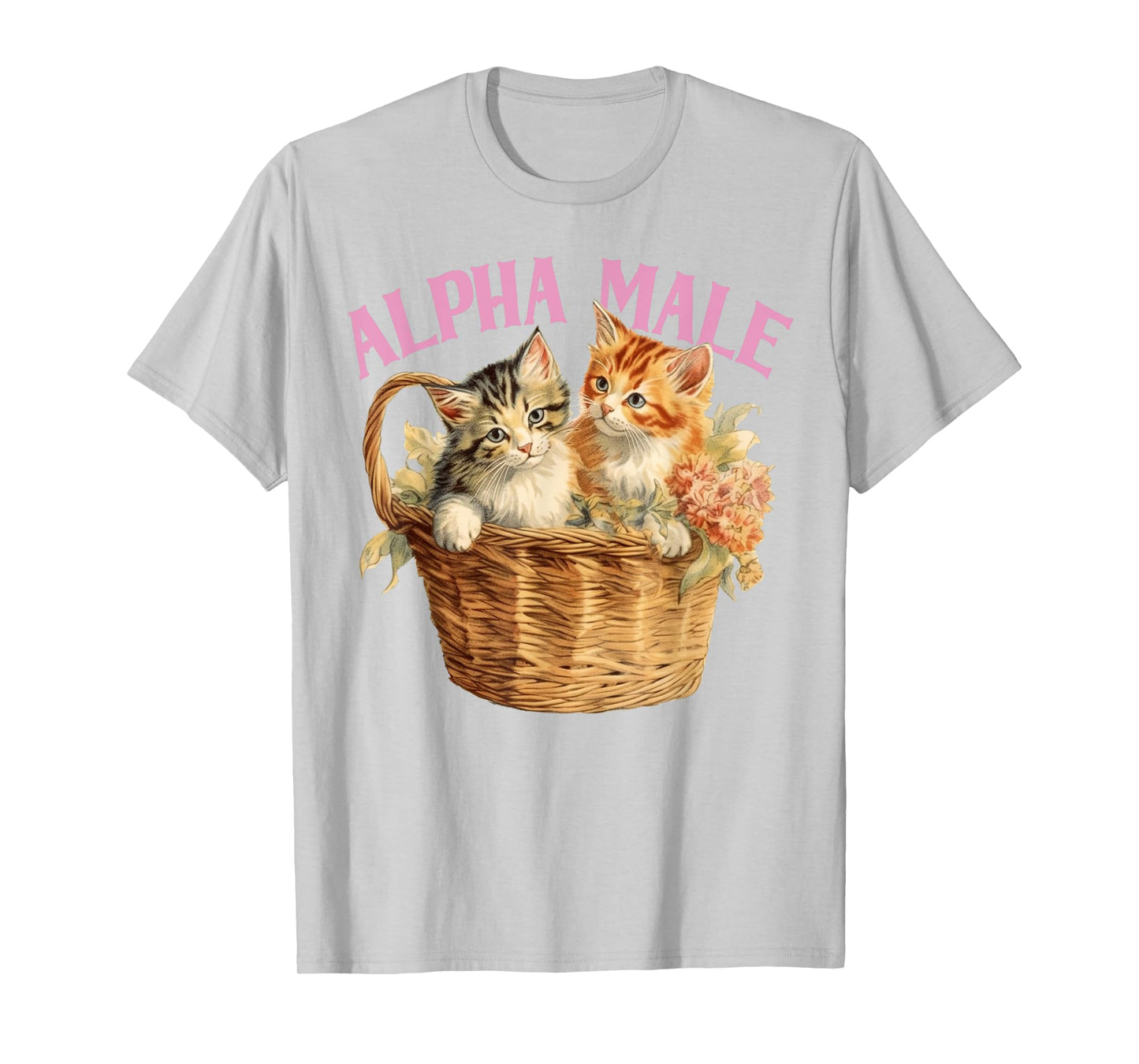 Alpha Cat Male Ironic Funny Kitten Weird Y2K Humor Kittens T-Shirt